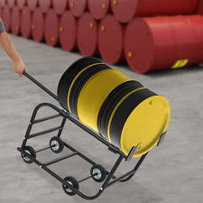 TFCFL 55 Gallon Drum Cradle, Movable Drum Cradle Drum Stand 600-pound Capacity,