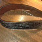 Leather Belt Carving Black Funny Buckle Change