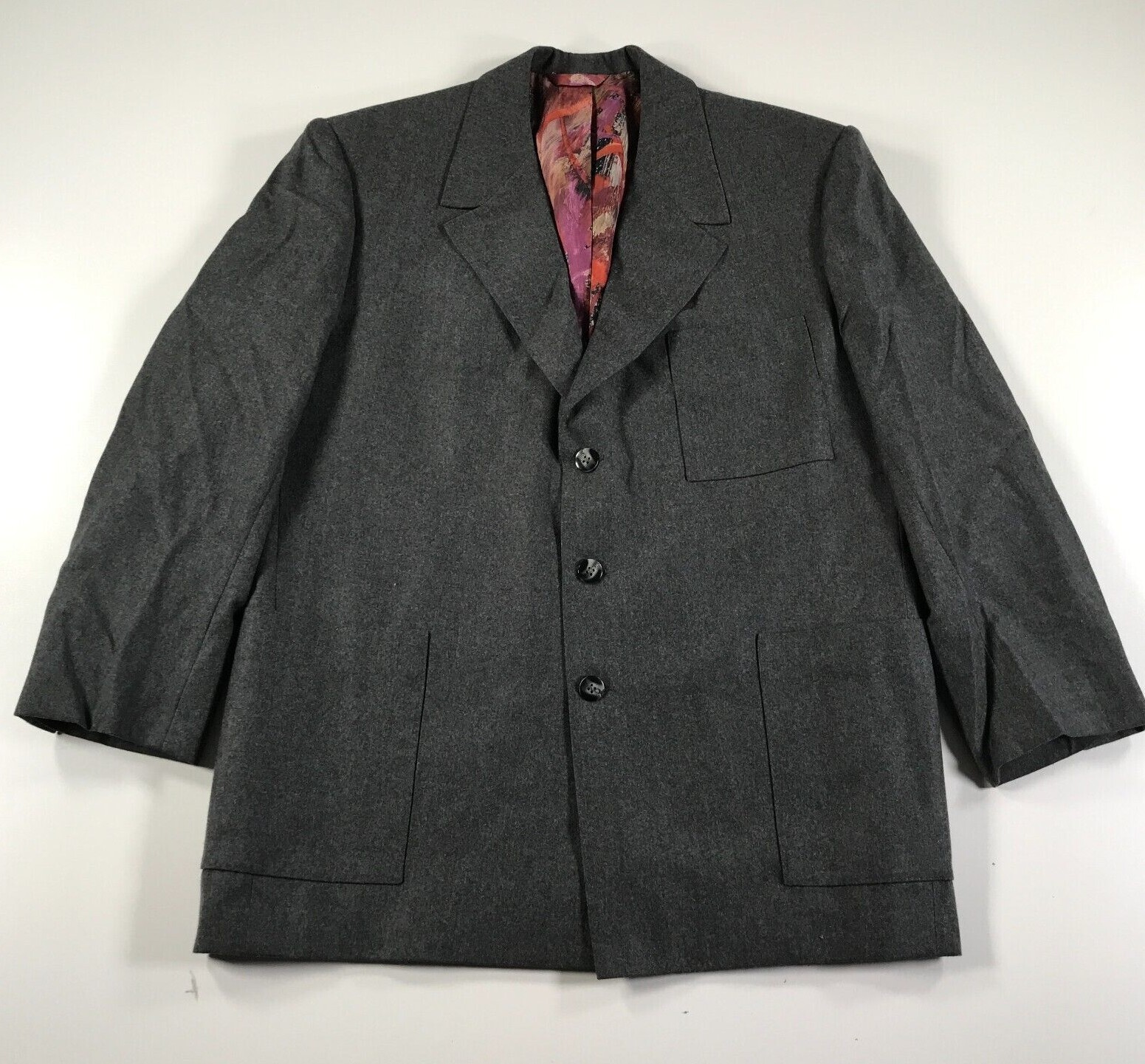Ermenegildo Zegna, Vintage Ermenegildo Zegna Blazer Sports Coat Mens 44 Gray Australian Wool