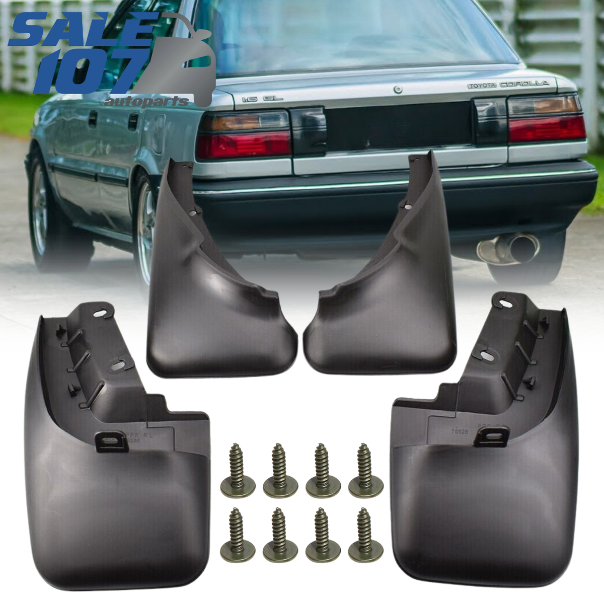 TOYOTA COROLLA マッドガード 泥除け 左右セットKE70 TE72 For 1988-1992 Toyota Corolla E90-AE92 Mud Flaps Splash Guard