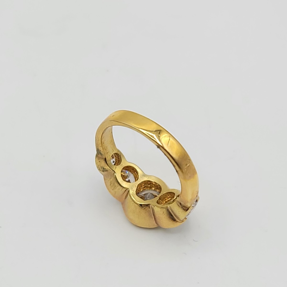 Vtg Ring Band Sz 10 Cubic Zirconia Jewelry 18KGE Gold Vtg Ring Band Sz 10 Cubic Zirconia Jewelry 18KGE Gold