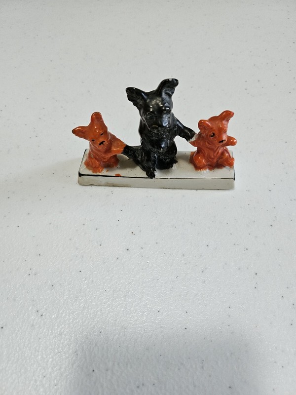 Antique Vintage Terrier Orange & Black