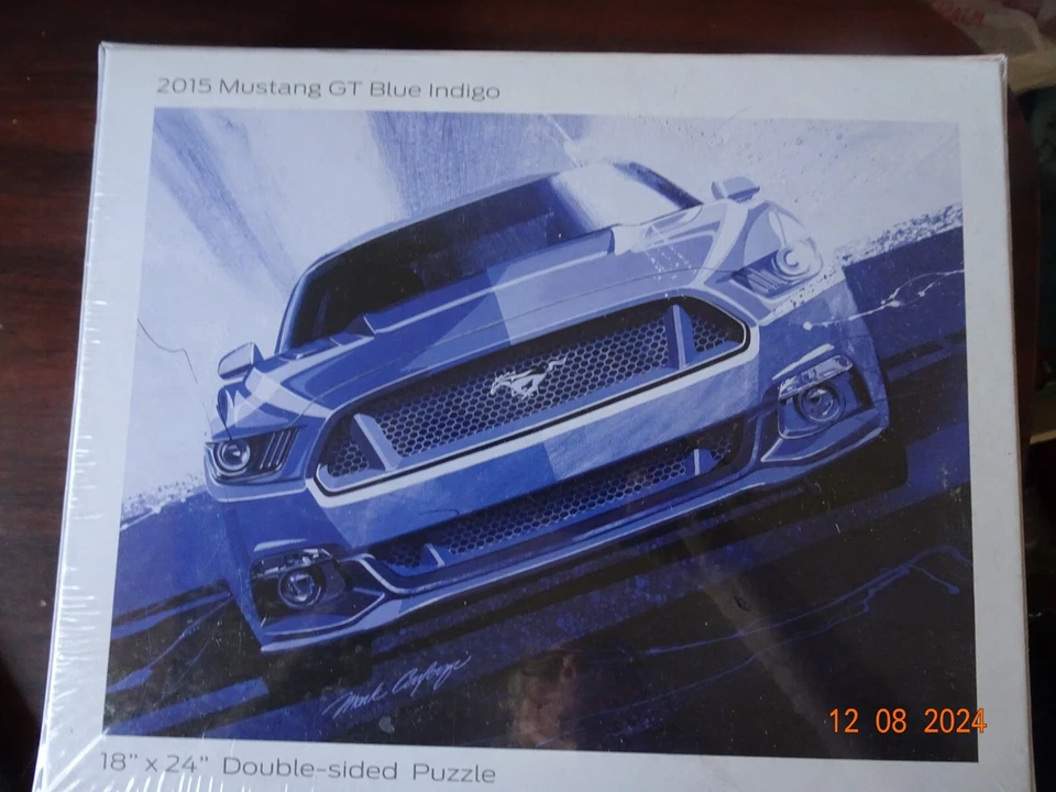 Rompecabezas Ford Mustang GT 2015 doble cara rojo carrera - azul índigo 750 piezas Foto 2 de 4