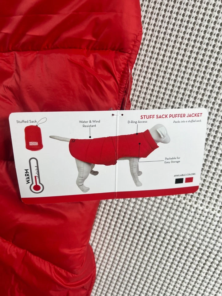 Nuevo Kong Outerwear Stuff Sack Puffer Chaqueta para Perro Grande 20-23 pulgadas Foto 3 de 4