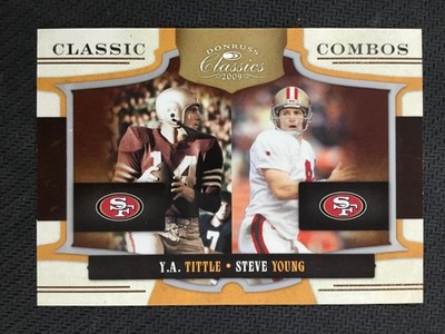 2009 Donruss Classics #2 Y.A. Tittle/Steve Young Classic Combos Silver /250