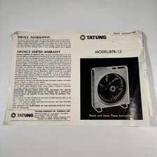 tatung fan model bfb-12 instructions Vintage Limited Warranty Manual Long Beach