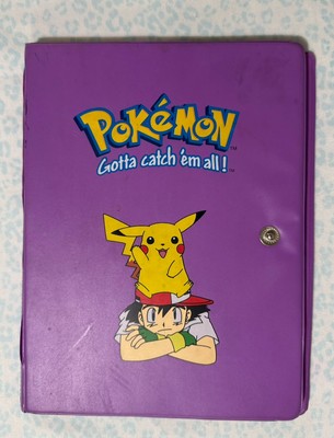 Vintage Rare 1999 Pokemon 4 Pocket Card Binder Purple Ash And Pikachu Vintage Rare 1999 Pokemon 4 Pocket Card Binder Purple Ash And Pikachu