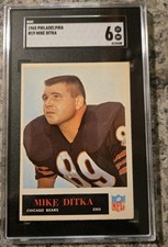 1965 Philadelphia Mike Ditka #10 SGC 6 EX-NM Bears