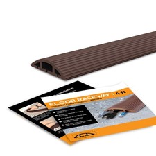 4-Foot Cord Cover - Floor Cable Management Kit for Indoor or Outdoor Use - 3-...