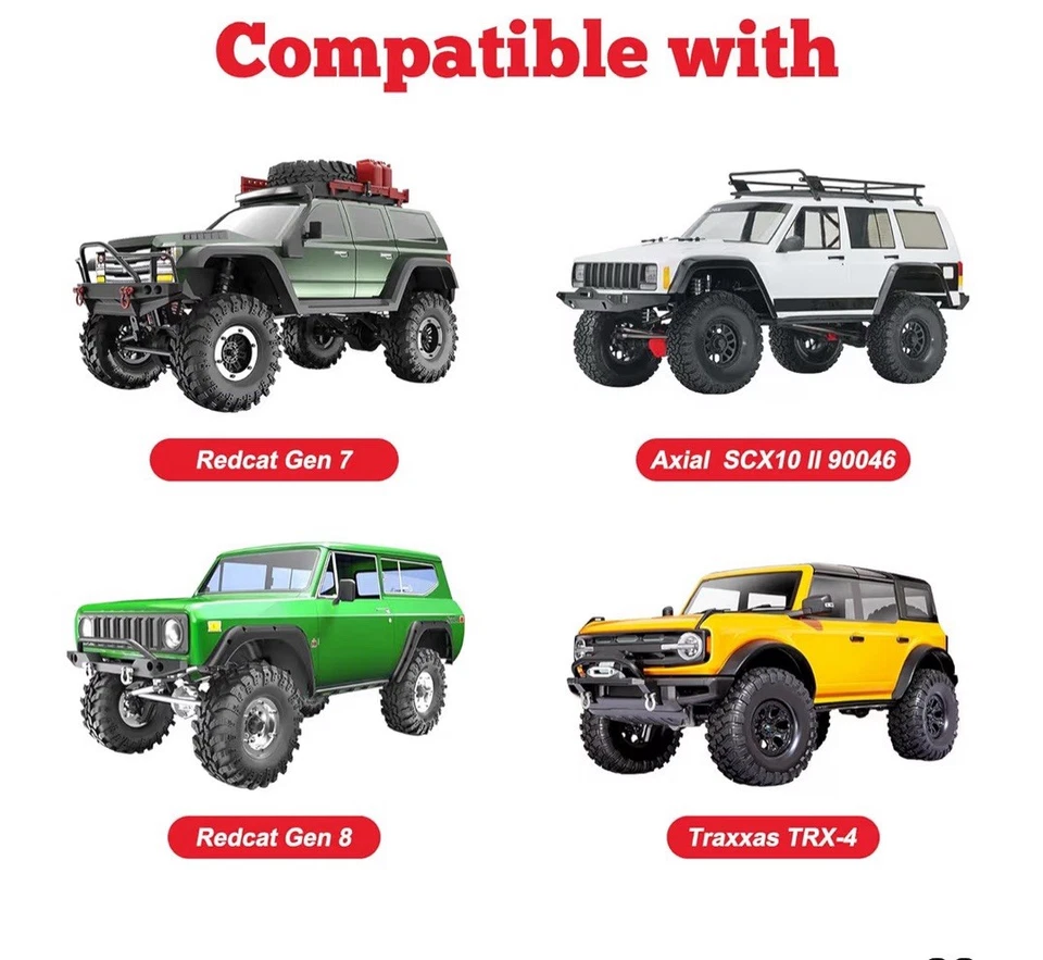 HobbyPark 1.9 Beadlock Wheels Tires 120mm for TRX4 SCX10 Gen8 1/10 RC Crawler - Image 3 of 4