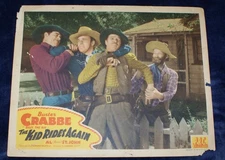 Original Lobby Card 1943 The Kid Rides Again Buster Crabbe Al St. John 11" x 14"