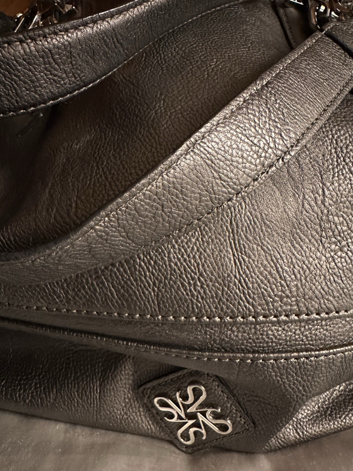 Large Leather Simple Vera Double Handled Handbag … - image 8