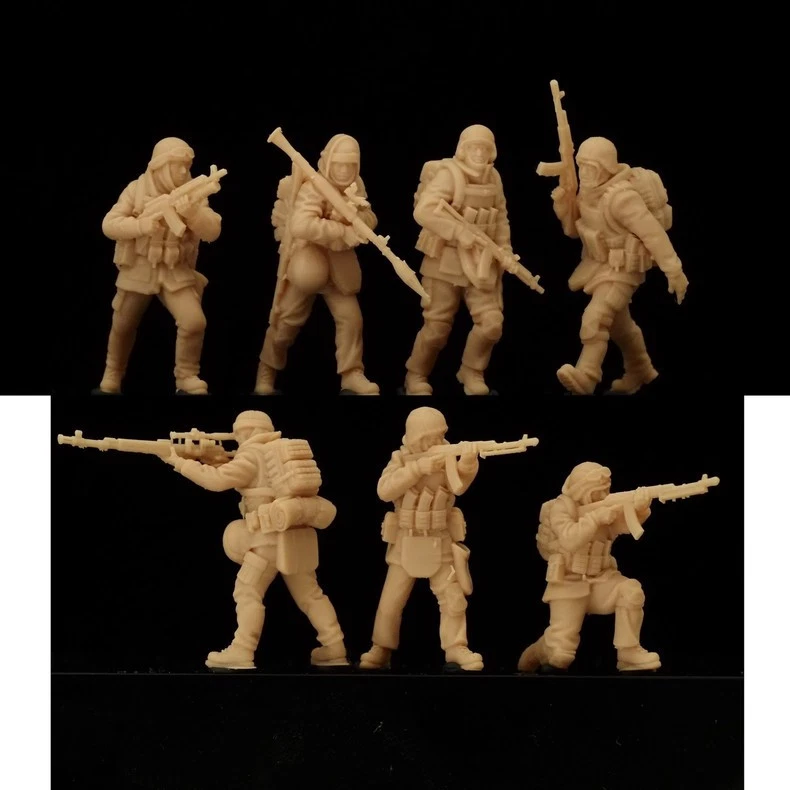 3D Printing 1/72 Modern Ukrainian Infantry 7 Person Model Unpainted- - Image 2 of 3