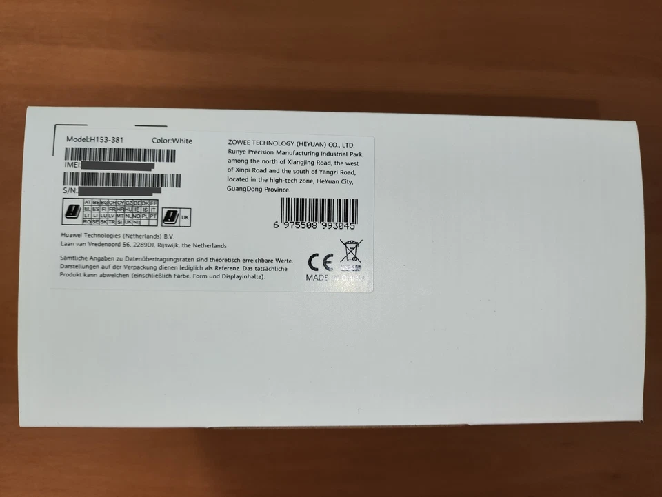Huawei 5G CPE 5S Router ZOWEE H153-381 NEU OVP no kein simlock frei free Sim 50€ - Bild 4 von 4