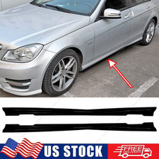 Gloss Black Side Skirt For Mercedes Benz C-class C300 Amg-line W204 2008-2014 Gloss Black Side Skirt For Mercedes Benz C-class C300 Amg-line W204 2008-2014