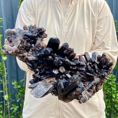 9.8LB Large Natural Smoky Black Quartz Cluster Crystal raw Specimen Healing - Picture 3 of 16