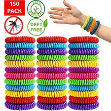 150 PCS Anti Bug Insect Pest Repellent Bracelet Wrist Band Natural Protection