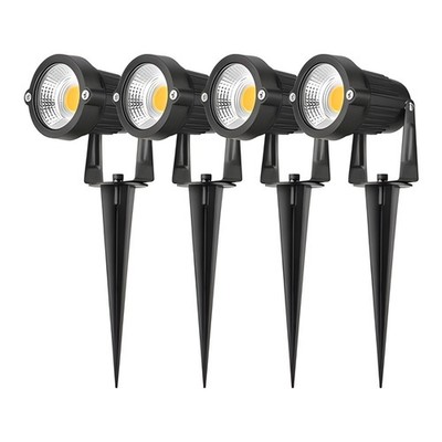 4 Pack 5W LED Landscape Spotlight Outdoor Waterproof Garden Lights 5000K