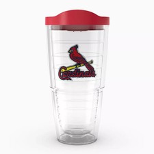 MLB St. Louis Cardinals 24oz Classic Tumbler Travel Lid Double Wall Hot Cold Dri