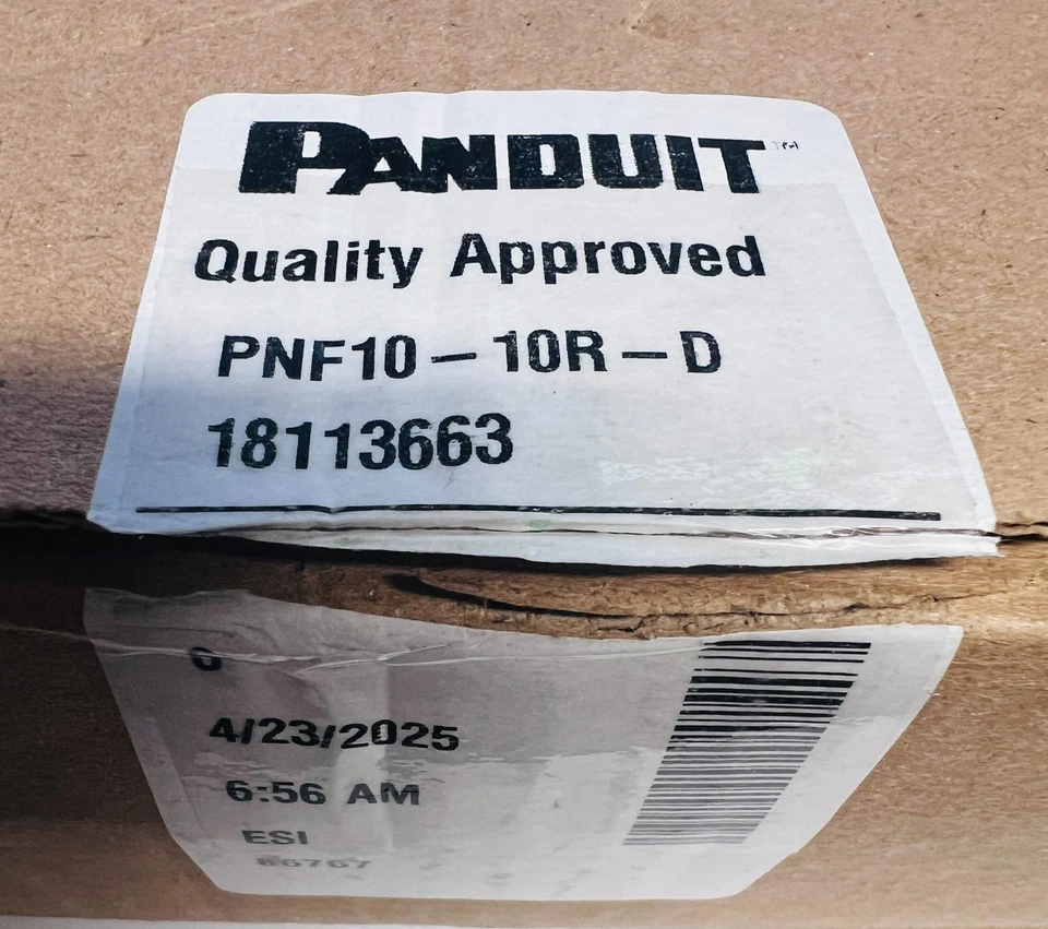Panduit PNF10-10R-D Crimp Ring Terminal 12-10AWG #10 Stud Size Yellow 450 Each - Image 3 of 3