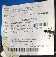 2013 VOLKSWAGEN TIGUAN USED INSTRUMENT CLUSTER P#5N0920 973B