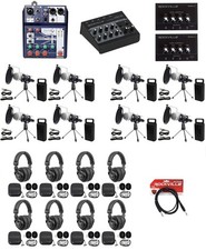 Soundcraft 8-Person Podcast Podcasting Recording Kit w/Mics Stands Headphones