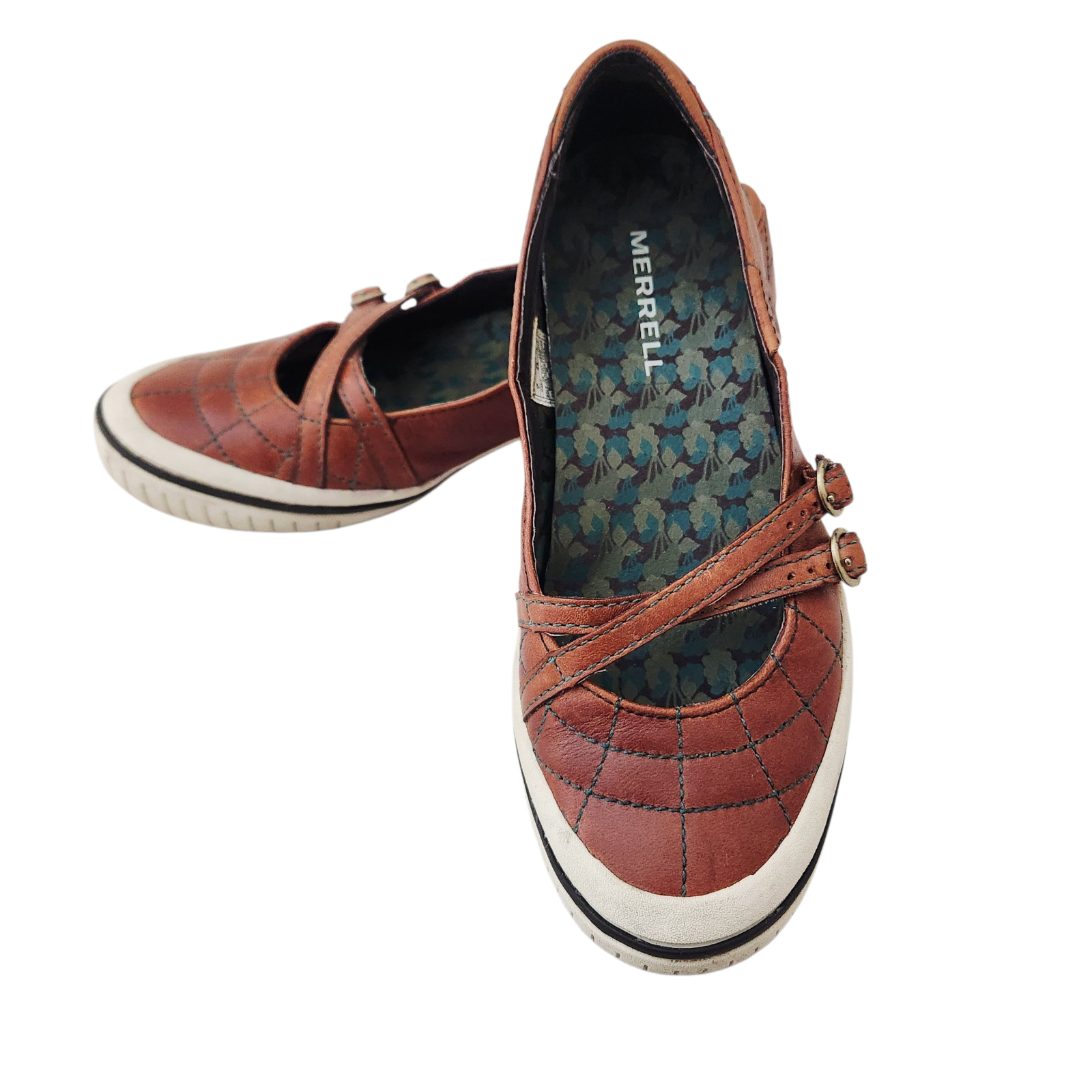 Scarpe Merrell Zodiac Ginger donna taglia 7 pelle marrone Mary Jane fibbia comoda