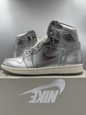 Nike Air Jordan 1 Retro High Chrome Metallic Silver BRAND NEW 9