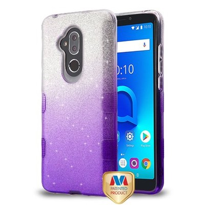 ''GSA Tuff Look Glitter Case for Alcatel 7 & Revvl 2 Plus - Purple''