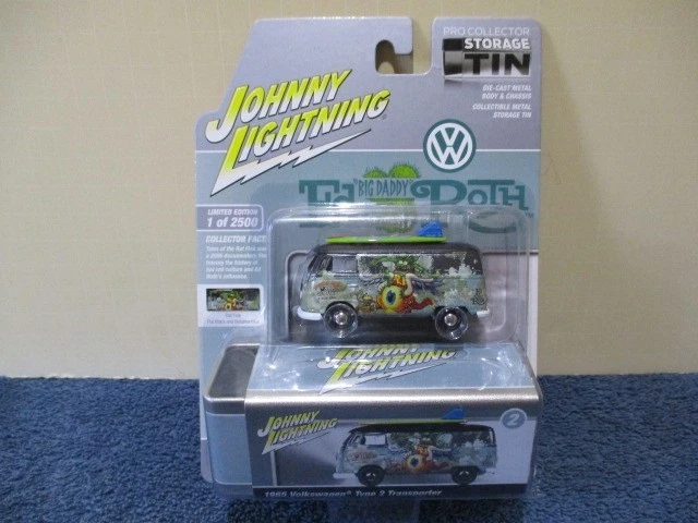 JOHNNY LIGHTNING 2023 STORAGE TIN RELASE 3 B, 1965 RAT FINK VW T2 TRANSPORTER - Image 2 of 4