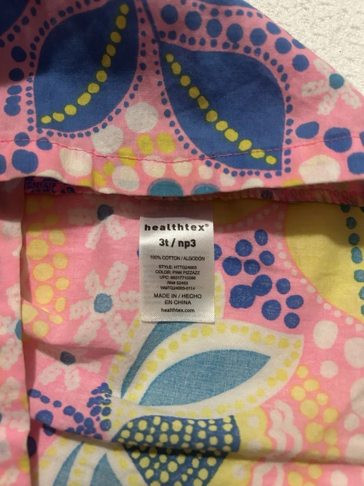 Healthtex Baby Girls Size 3T Floral Print Sleeveless Multicolor Dress - Image 3 of 4