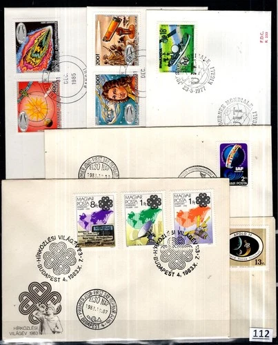 // HUNGARY, RWANDA, CAF 1983 - 6 FDC - SPACE