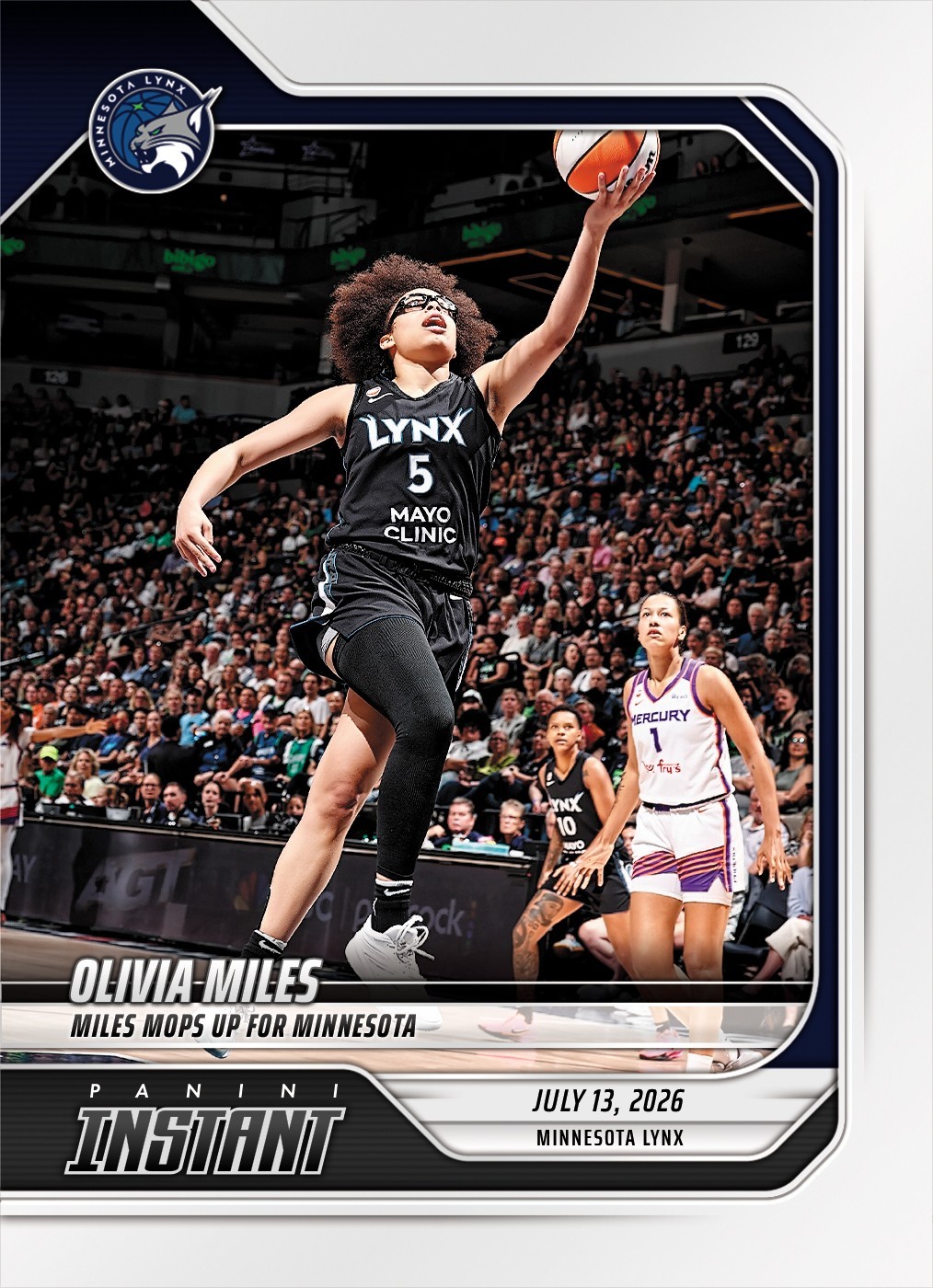 2026 Panini Instant WNBA #241 Olivia Miles Minnesota Lynx RC PRESALE
