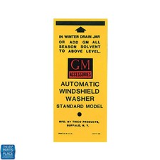 1950-60 Chevrolet Gm Washer Bottle Bracket Decal 1950-60 Chevrolet Gm Washer Bottle Bracket Decal