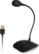 TKGOU USB microphone for PC desktop omni mic with mute button for streaming