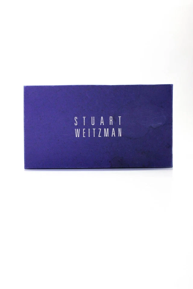 Stuart Weitzman Womens Bow Tied Circle Ring Buckled Wedge Heels Gray Size 7 - Image 4 of 4