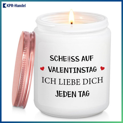 Lavendel Duftkerze Valentinstag Geschenk für Sie und Ihn, 200g