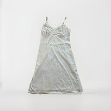 Vintage Lorraine Nylon Lacy Full Slip Gown Ivory Size 34 Lingerie