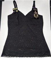 BALI NWT Lace N Smooth Women  s XL Or XXL Black Firm Control Shaping Cami DF8L12