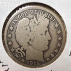 1915 Barber Half Dollar Silver 50C US Coin KM#117