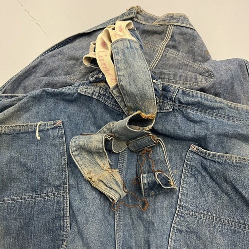 Vintage 60s Red Camel Blue Denim Workwear Overalls 42x30 1960s True Vintage - Picture 6 of 6