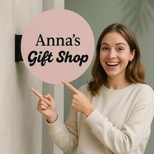 Custom Double Sided Outdoor Blade Sign Business Logo Storefront Wall Display