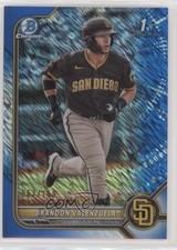2022 Bowman Chrome Prospects Blue Shimmer Refractor /150 Brandon Valenzuela 0i76