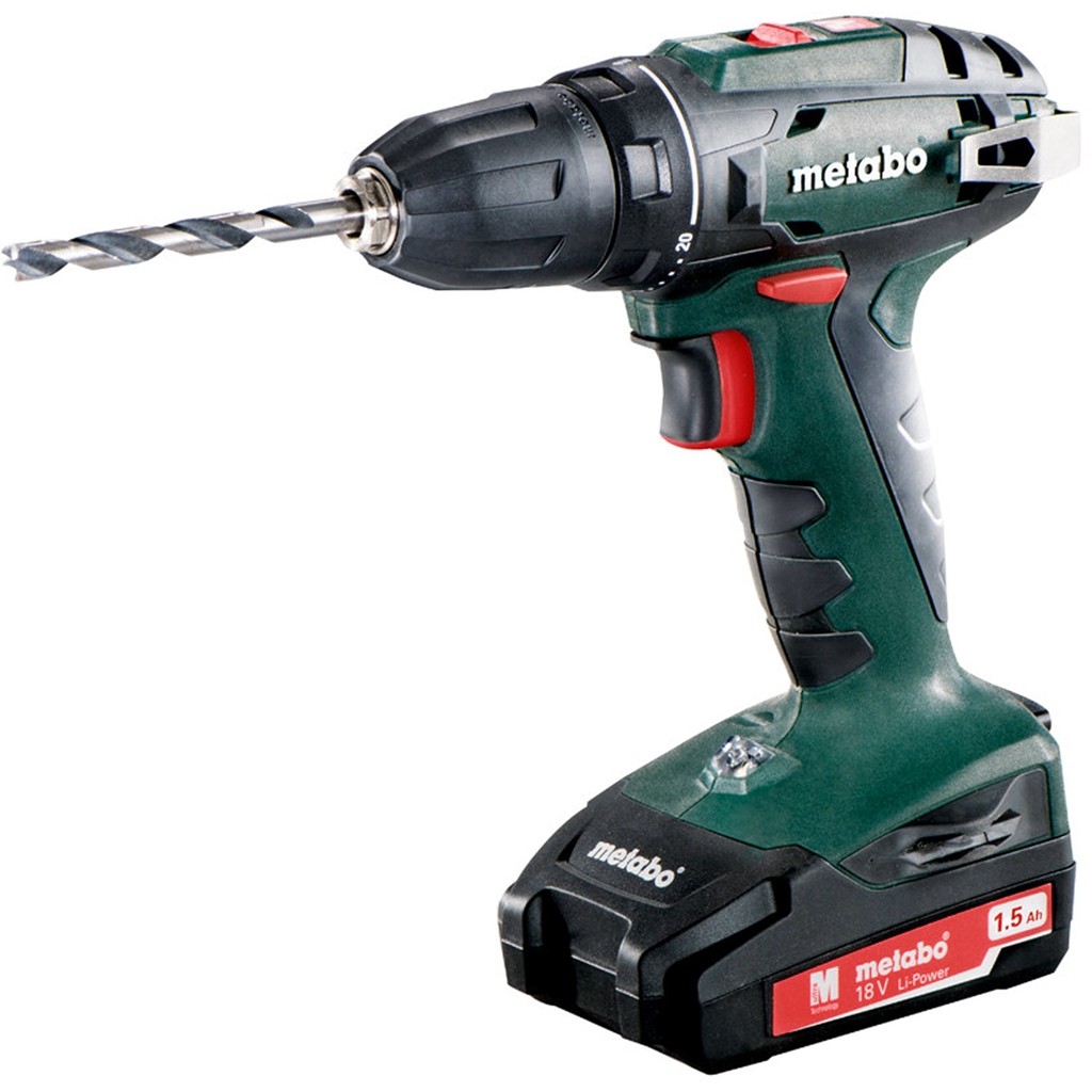 Metabo 18V Akku Bohrschrauber BS18 2x 1,5 Ah Akkus Li-Ion Transportkoffer