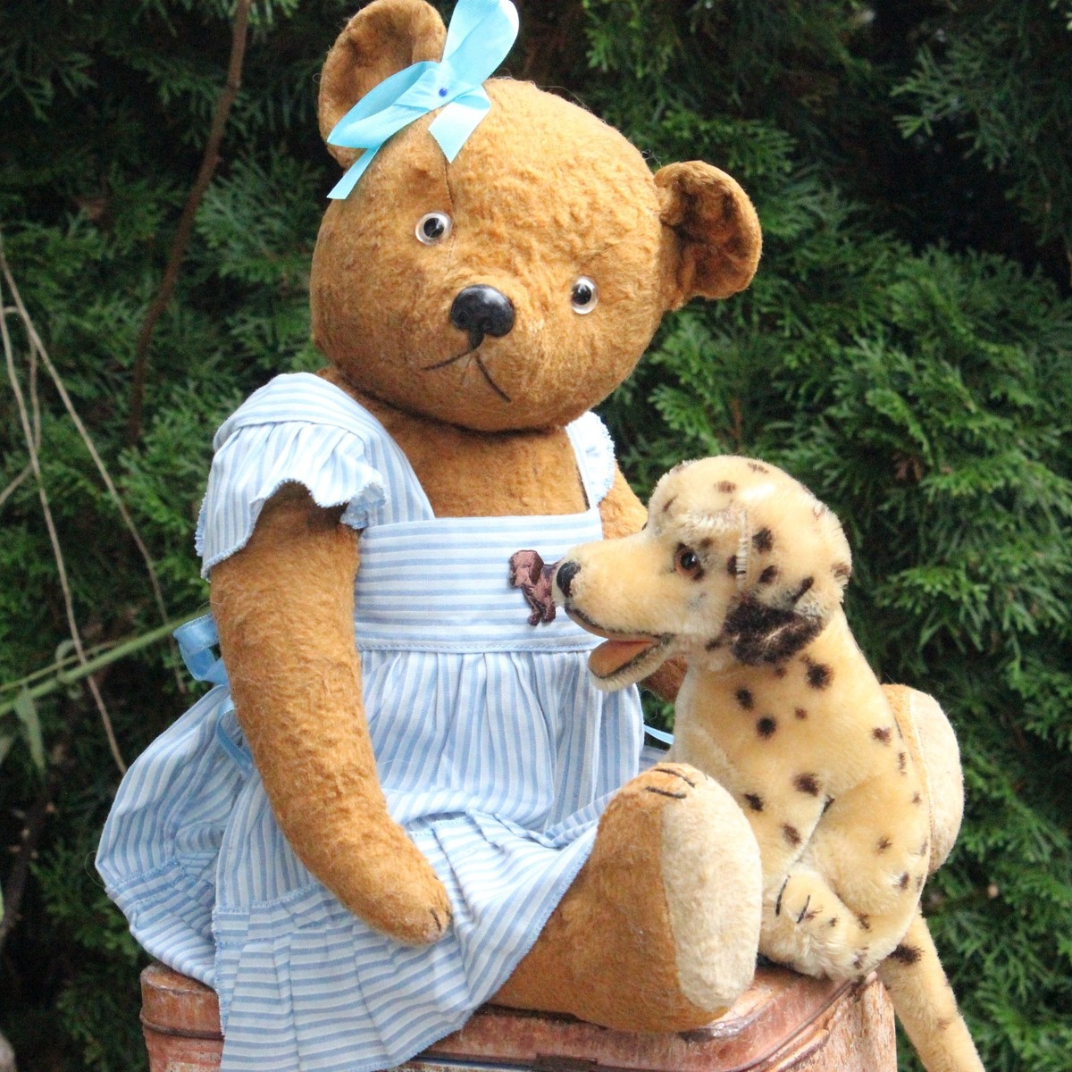 * vintage figure ୨୧ * ふさふさ ハリネズミちゃん Rare antique French Teddy Bear company FADAP 1940-50s w antique