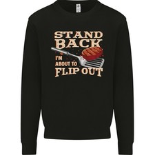 Flip Out Lustig Grillen Grill Kinder Sweatshirt Pullover