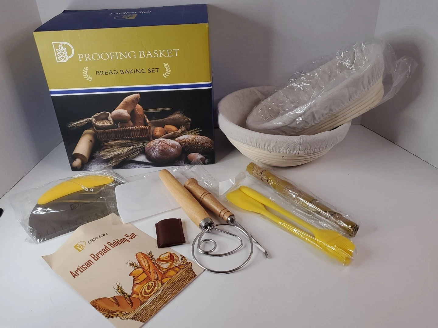 Banneton Bread Proofing Basket Set With Tools New