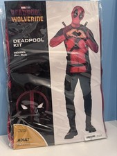 Deadpool  Wolverine Deadpool Kit Halloween Costume XL mask and shirt NEW SEALED