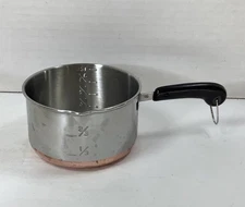 Vintage Revere Ware 1 Cup Measuring Pan Mini Melting Pot Copper Bottom Spout