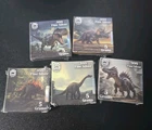 Set of Five - 5 Gram .999 Fine Silver Dinosaur Bars - Sealed - Limited To 3k